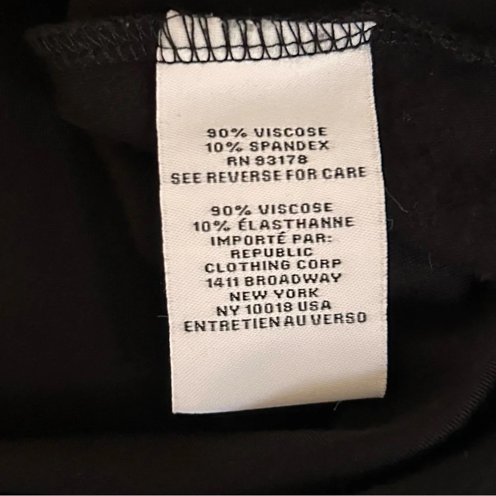 Magaschoni Knit Short Sleeve Midi Dress with Side Tie Waist Black size Large - Picture 8 of 10